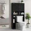 Over The Toilet Storage Cabinet with 2 Barn Doors & Toilet Paper Holder Stand - 4 of 4