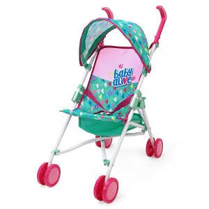 Baby Alive: Doll Stroller - Green, Pink, Hearts - 1 of 4