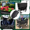 YONWAY Multi-Use Bag Collapsible Foldable Wagon Cart Beach Wagon,Heavy Duty Utility Cart for for Camping ,3pcs plastic Liner bag /Cover - 4 of 4