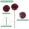 Unique Bargains Plastic Silk Durable Artificial Chrysanthemum Ball Flowers 11" - 2 of 4