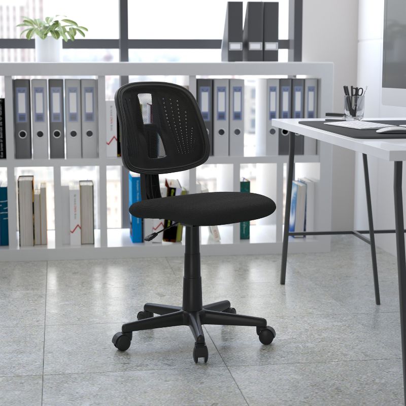 Flash Furniture Flash Fundamentals Mid-Back Mesh Swivel Task Office Chair with Pivot Back, 3 of 15