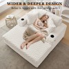 Indoor Chaise Lounge Chair, Upholstered Cozy Reading Chair with Pillows, Comfy Large Modern Sleeper Chair Couch Sofa Bed for Living Room Bedroom - 3 of 4