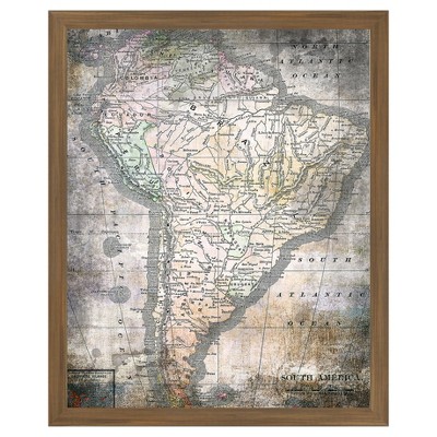 18" x 22" South America Single Picture Frame Brown - PTM Images