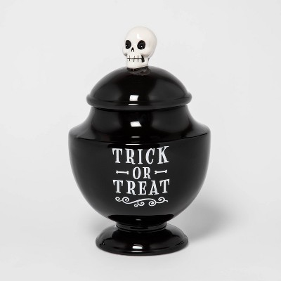 Trick or Treat Black Ceramic Halloween Cookie Jar - Hyde & EEK! Boutique™