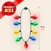 12-Pack LED Christmas Light Necklaces, 9-Bulb Light-Up Party Favors & Supplies - 3 of 4