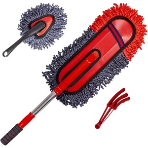 Soft Microfiber Car Duster with Extendable Handle, Scratch-Free Multipurpose Duster for Car, Truck, SUV and Motorcycle - 1 of 4