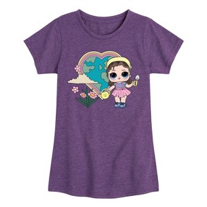 Girls' - LOL Surprise! - Grow Grrrl Hearts the Earth Fitted Short Sleeve Graphic T-Shirt - 1 of 4