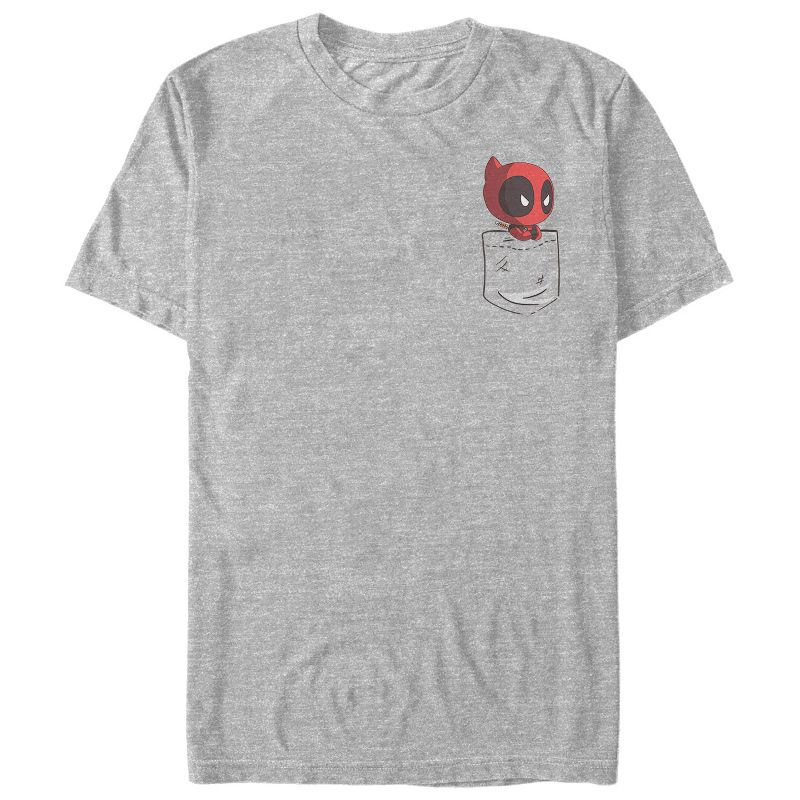 Men's Marvel Deadpool Cartoon Pocket T-Shirt, 1 of 5