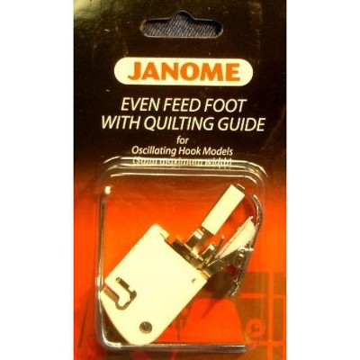 Janome Even Feed Foot with Quilting Guide Oscillating Hook Models for Low-Shank Sewing Machines