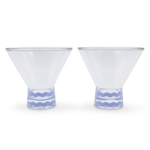 7.9 fl oz 2pk Martini Glasses Blue Wiggle - Bullseye's Playground™ - 1 of 3
