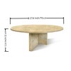 Marble Coffee Table,27.6'' Round Luxury Natural Stone with Unique Veining,Modern Accent Centerpiece for Living Room-Baofuwish - 4 of 4