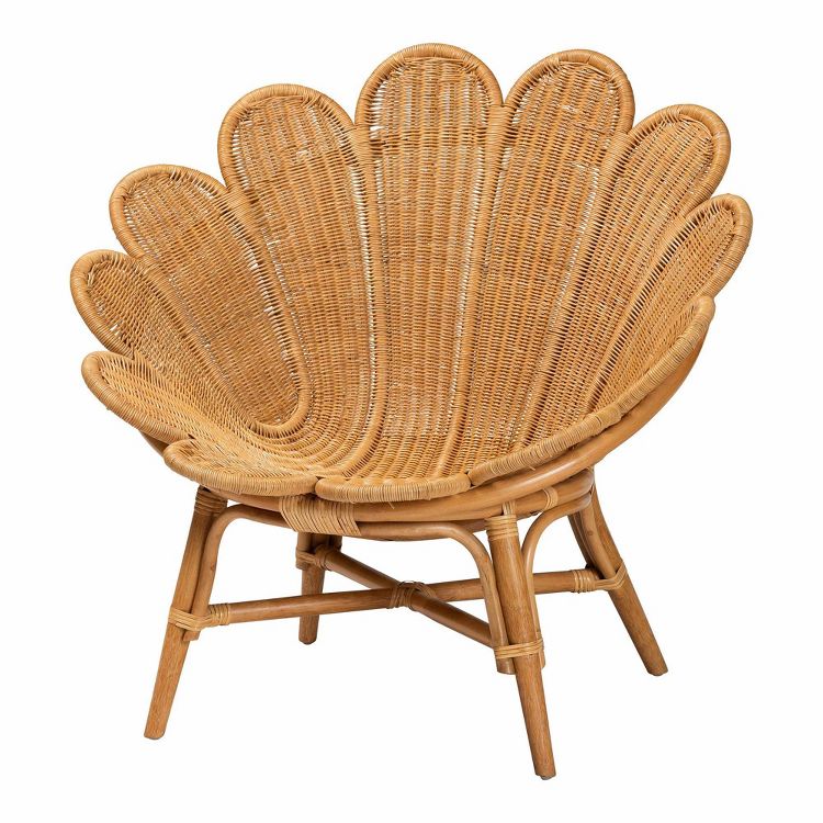 bali &#38; pari Blossom Rattan Accent Flower Chair Honey, 2 of 10
