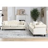 TiramisuBest Convertible 3 in 1 Sleeper Sofa and Sectional Sofa with 4 Storage Space for Living Room,Corduroy Couch With 4 pillows,Corduroy - 2 of 4