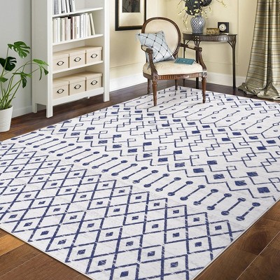Area Rugs Washable Rugs Bedroom Decor Moroccan Throw Rugs Geometric Carpet Living Room Rug Modern Area Rug for Bedroom Boho Rug