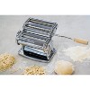Cucina Pro Imperia Pasta Maker Machine - Heavy Duty Steel Construction w Easy Lock Dial and Wood Grip Handle- Model 150 Made in Italy - 4 of 4