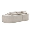 106'' Chenille L-Shaped Curved Sectional Sofas with Chaise, 7 Soft Pillows and Cloud-Like Foam - 4 of 4