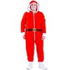 Tipsy Elves Men's Santa Jumpsuit - Festive Red One-Piece Christmas Pajamas for Men - 2 of 2