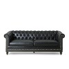 3-Seat Sofas with Wooden Legs, Mid-Century Modern Upholstered Couch, Retro Style for Living Room and Study - 3 of 4