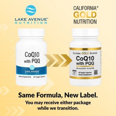 California Gold Nutrition CoQ10 with PQQ, 60 Veggie Capsules