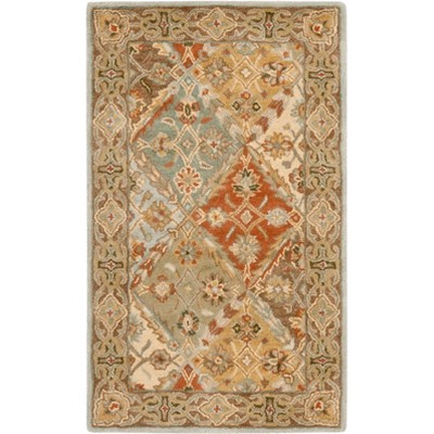 Heritage HG316 Handmade Accent Rug - 3'x5' - Light Blue/Light Brown - Safavieh