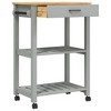 vidaXL Kitchen Trolley MONZA 23.6 in.x15.7 in.x35.4 in. Solid Wood Pine - 4 of 4