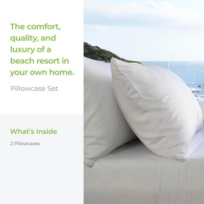 White Cotton Hypoallergenic Standard Pillowcase Set