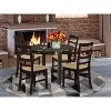 HomeStock 5-Pc Cappuccino Solid Wood Top - Dining Room Set - Seats 4 - 2 of 4