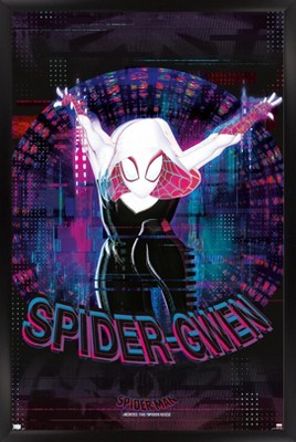 Trends International Marvel Spider-Man: Across The Spider-Verse - Static  One Sheet Framed Wall Poster Prints Black Framed Version 14.725 x 22.375