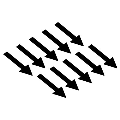 Unique Bargains PVC Waterproof Removable Self-Adhesive Wall Marking Arrow Stickers