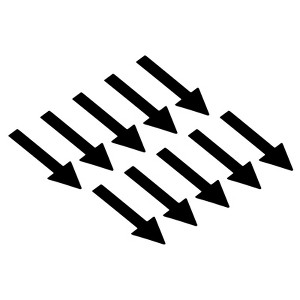 Unique Bargains PVC Waterproof Removable Self-Adhesive Wall Marking Arrow Stickers - 1 of 4