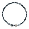 Chisel Stainless Steel Polished Blue IP-plated 3.00mm Flexible Bangle - 2 of 4