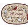Earth Rugs Welcome Winter Birds Oval Patch Rug – Hand-Braided Jute 20x30 Seasonal Entry Mat with Cardinals - 3 of 3