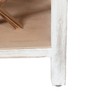 LuxenHome Distressed White and Gray Wood 1-Door Storage Wine Cabinet - 3 of 4