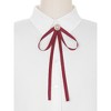 INSPIRE CHIC Women's Wedding Party Satin Brooch Pin Bow Tie with Pearl - 4 of 4
