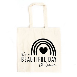 City Creek Prints It's A Beautiful Day To Learn Canvas Tote Bag - 15x16 - Natural - 1 of 2