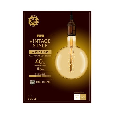 General Electric Light Bulb Amber