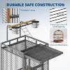 Large Bird Cage 61-inch Playtop Metal Bird Cages with Rolling Stands, Feed Bowls for Parakeets, Conures, Parrot Cage for Medium Large Breed - 3 of 4