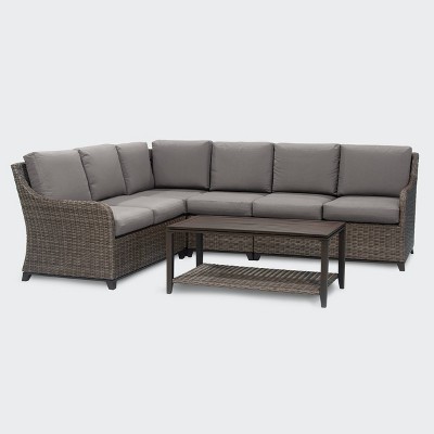 Mitchell 5pc Sectional Set - Gray - Leisure Made