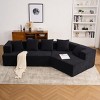 Modern Modular Chenille Sectional Sofa with Memory Foam,Deep Seat Comfortable 2-Seater Couch for Living Room, Bedroom, or Apartment-The Pop Home - 3 of 4