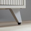 GlasFlength Kitchen Storage Accent Kitchen Cabinet Storage Cabinet Morden Sideboard Cabinet 4 Doors for Dining Room, White, 47.3"*15.74"*31.49" - 4 of 4