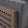 CAVINAS Patio Conversation Sets with Coffee Table, Acacia Wood Patio Sectional Furniture Set, Modern Outdoor Seating Set for Backyard - 3 of 4