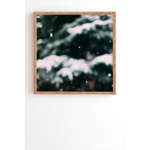 12" x 12" Chelsea Victoria Winter Abstract Bamboo Framed Wall Art - Deny Designs: Modern Nature Decor, Artist Support - 1 of 4