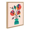 18" x 24" Sylvie Mid-Century Modern Poppies Framed Canvas Natural - Kate & Laurel All Things Decor - 2 of 4