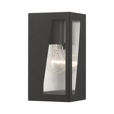 Livex Lighting Forsyth 1 - Light Wall Light in  Black/Brushed Nickel