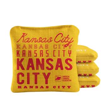 Gameday Kansas City Football Synergy Pro Yellow Cornhole Bags (Set of 4)