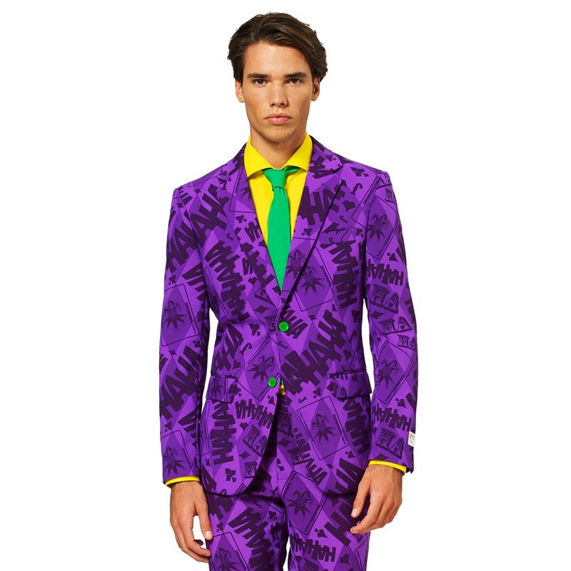 OppoSuits Men's Suit - The Joker Costume - Purple, 3 of 8
