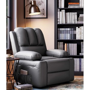 Oversized Recliner Chairs with Heat and Massage - Swivel Lazy Recliner Chair for Adults- Manual Chair with Cup Holder, Bedrooms and Nurseries - 1 of 4