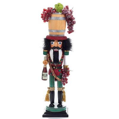 Kurt Adler 18.9" Hollywood Wine Barrel Hat Nutcracker