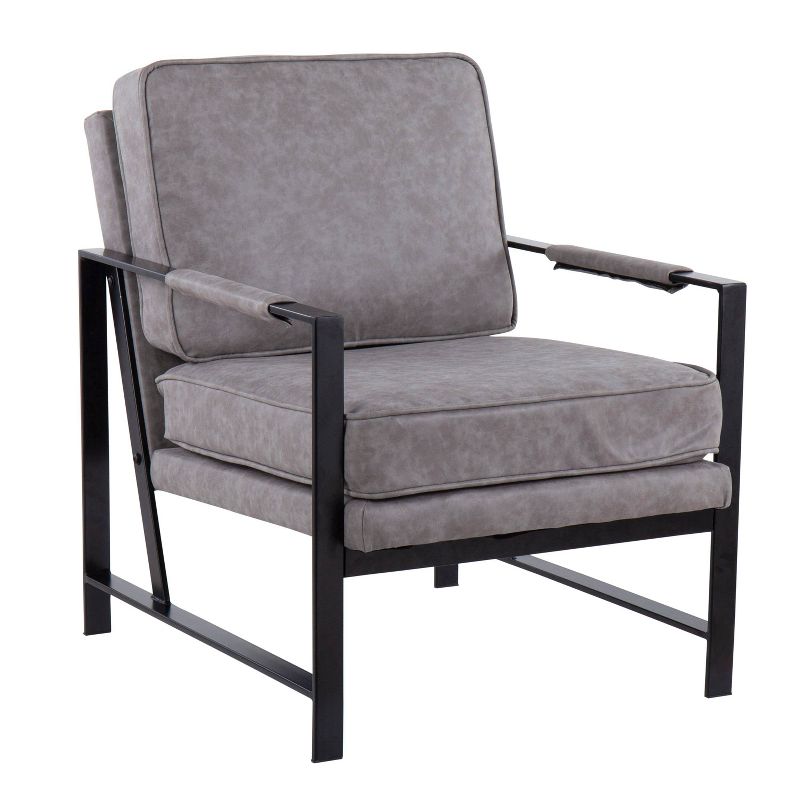 Franklin Arm Chair Leather/Steel - LumiSource, 1 of 10