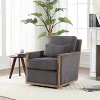 TIRAMISUBEST Dark Gray Swivel Barrel Club Chair - A Comfy Accent Sofa for the Living Room, Perfect Arm Chair for Nurseries, Hotels, Bedrooms & Offices - 4 of 4